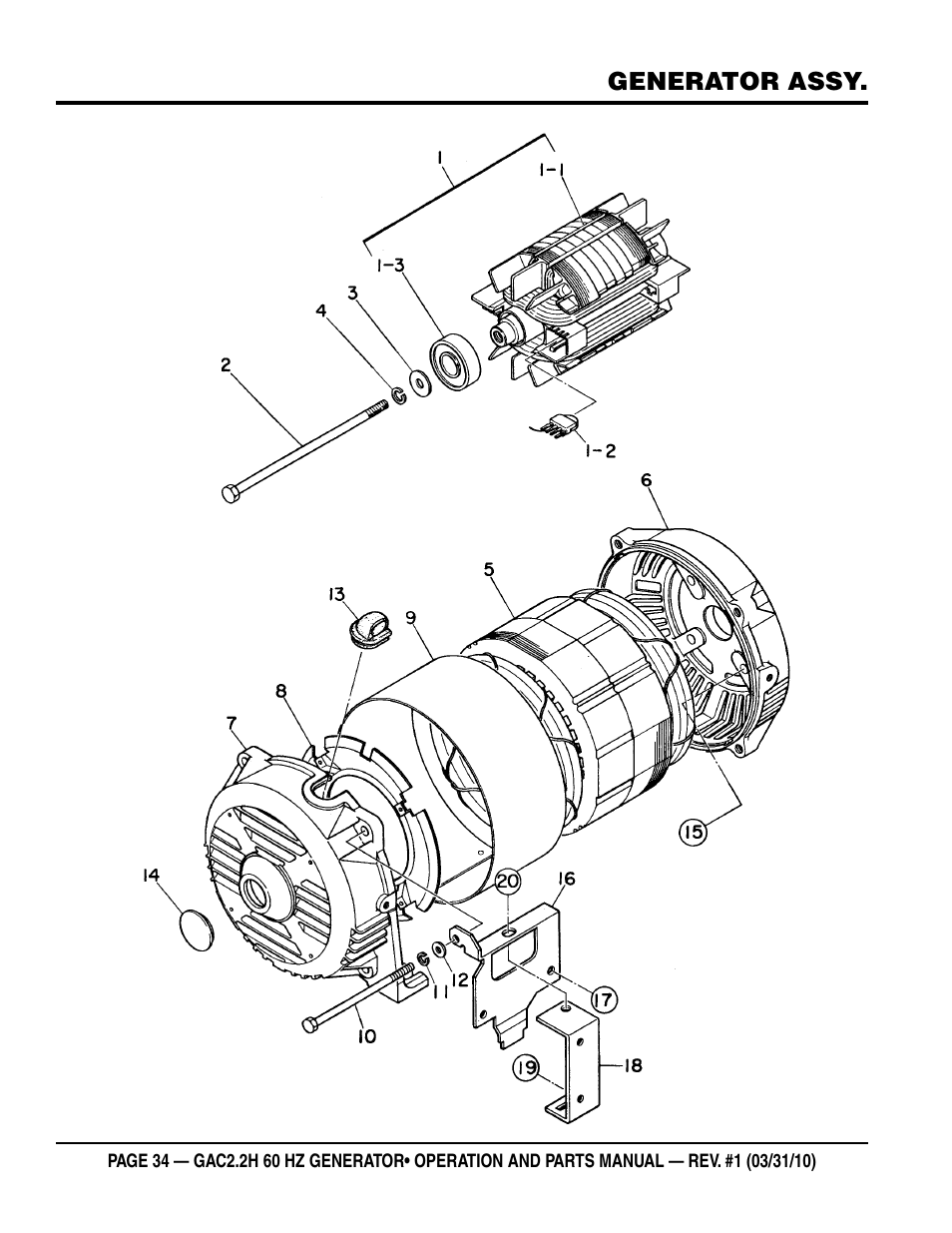 Multiquip Portable Generator (Honda GX160 Gasoline Engine) GAC2.2H User Manual | Page 34 / 74