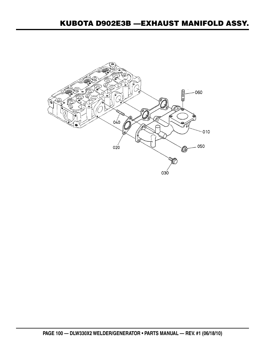 Multiquip  WElDEr/gEnEratOr (KuBOta D902E3BWDDE2 DIEsEl EngInE) DlW330X2 User Manual | Page 100 / 118