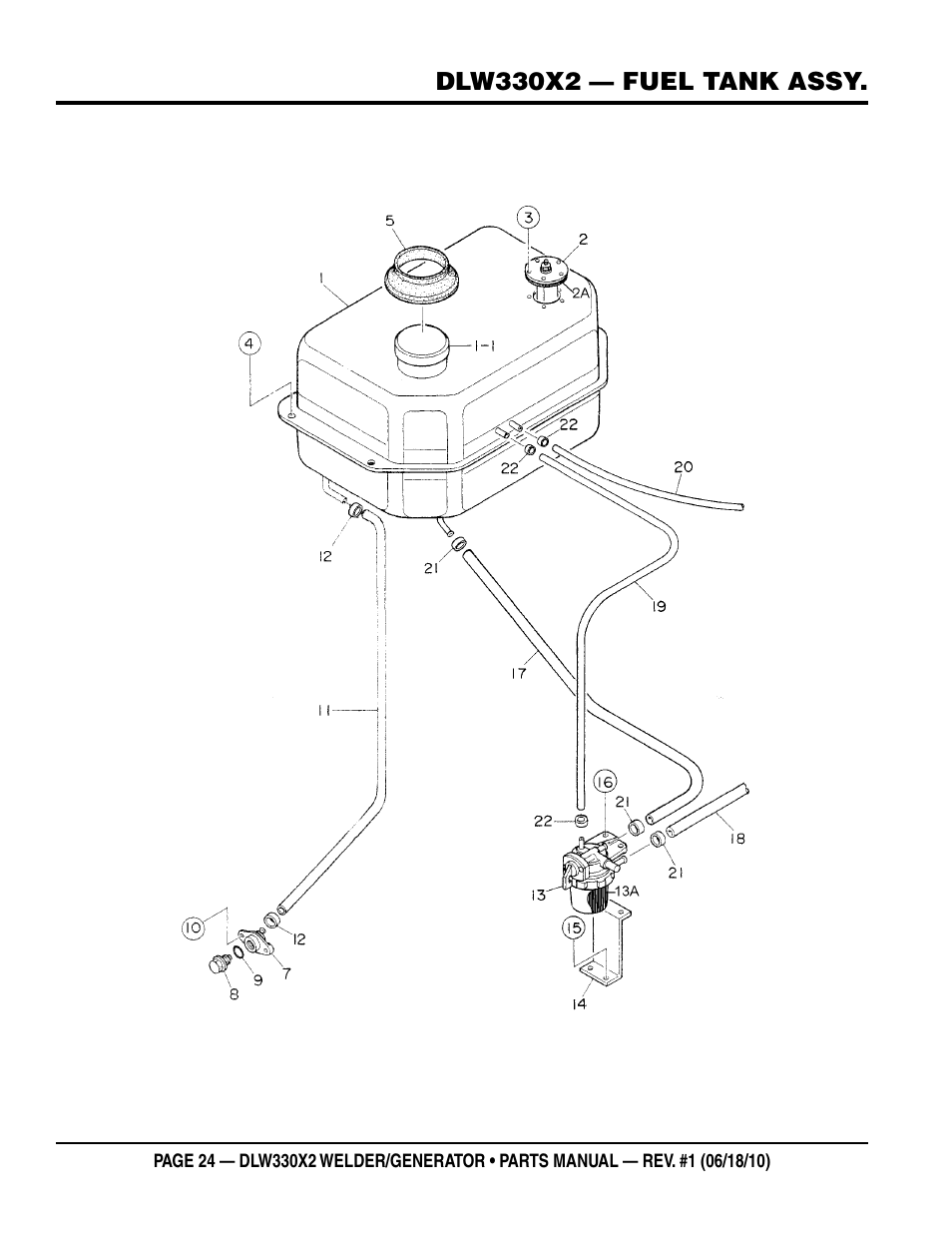 Multiquip  WElDEr/gEnEratOr (KuBOta D902E3BWDDE2 DIEsEl EngInE) DlW330X2 User Manual | Page 24 / 118