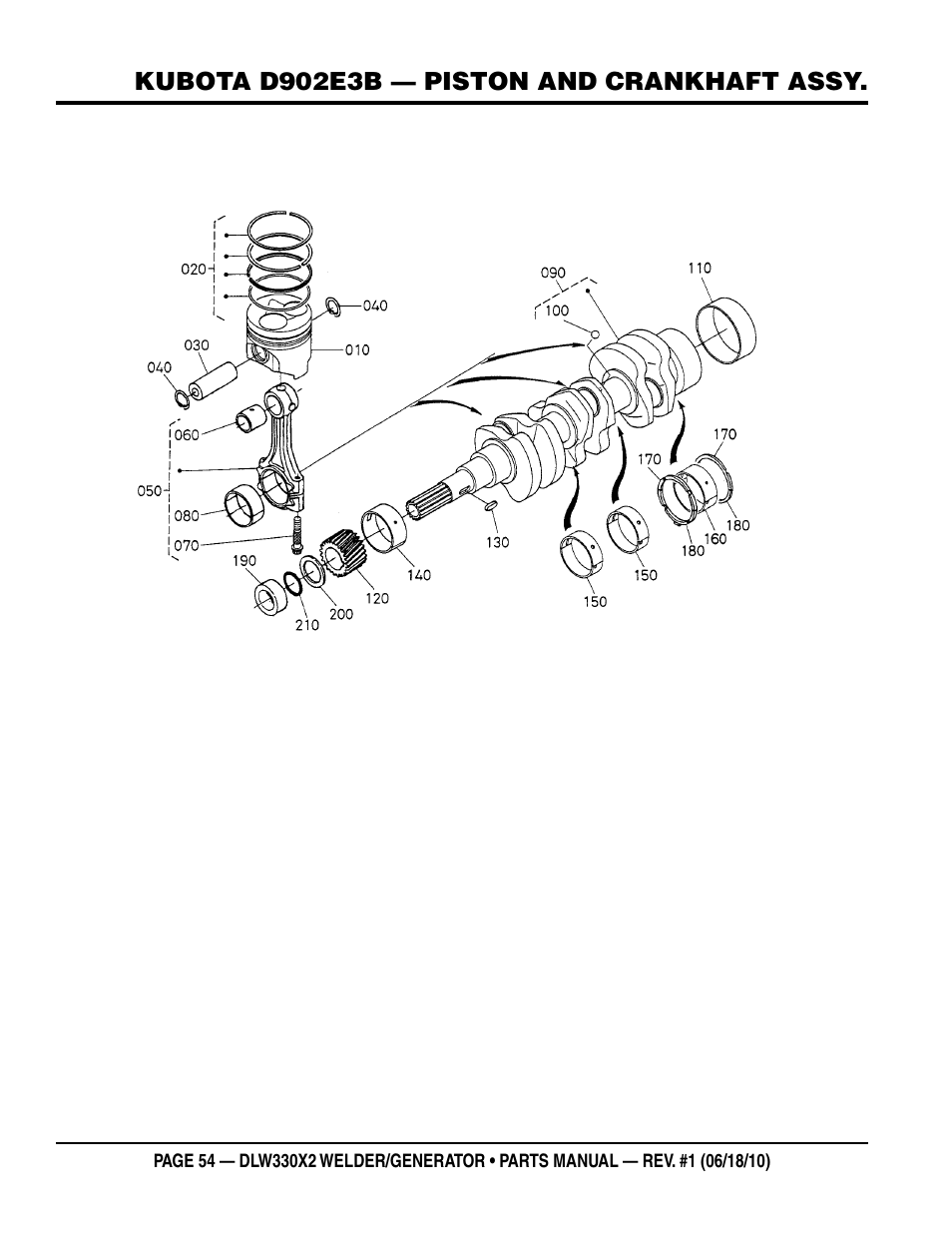 Multiquip  WElDEr/gEnEratOr (KuBOta D902E3BWDDE2 DIEsEl EngInE) DlW330X2 User Manual | Page 54 / 118