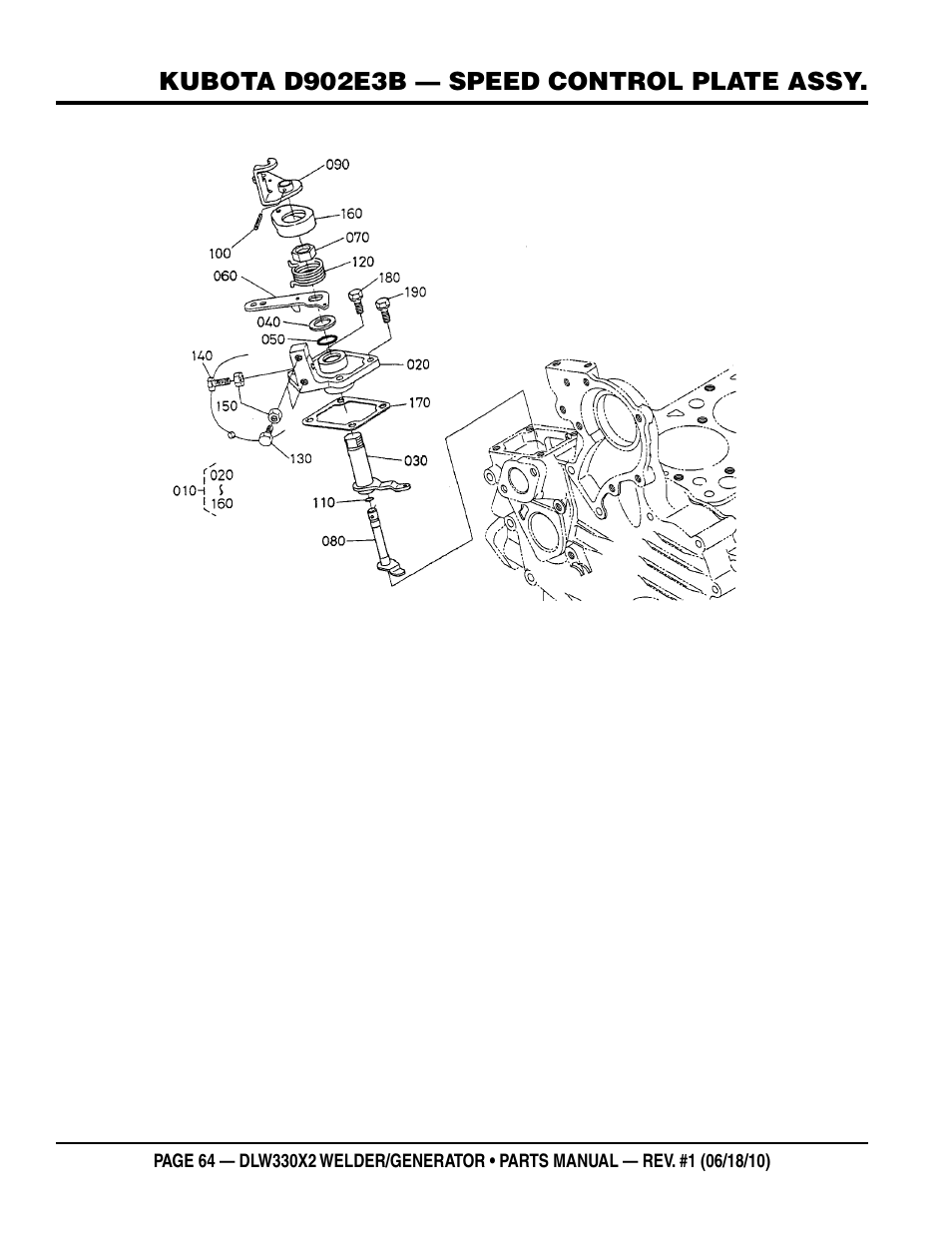 Multiquip  WElDEr/gEnEratOr (KuBOta D902E3BWDDE2 DIEsEl EngInE) DlW330X2 User Manual | Page 64 / 118