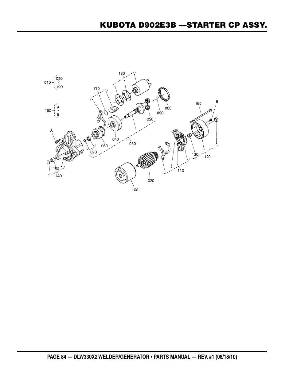 Multiquip  WElDEr/gEnEratOr (KuBOta D902E3BWDDE2 DIEsEl EngInE) DlW330X2 User Manual | Page 84 / 118