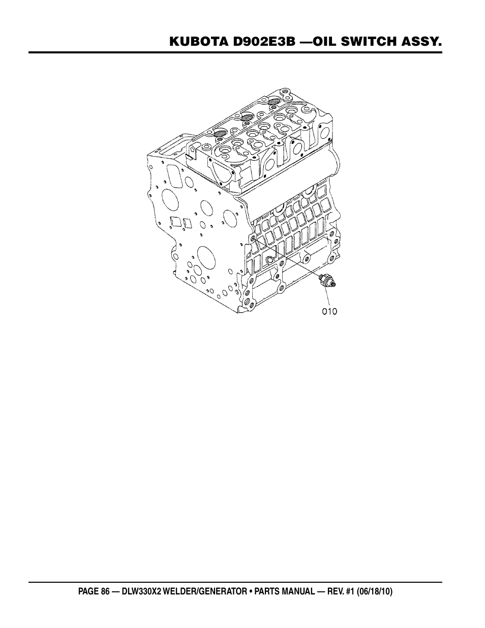 Multiquip  WElDEr/gEnEratOr (KuBOta D902E3BWDDE2 DIEsEl EngInE) DlW330X2 User Manual | Page 86 / 118