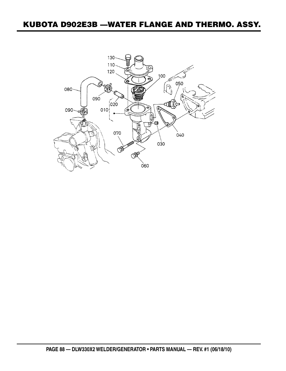 Multiquip  WElDEr/gEnEratOr (KuBOta D902E3BWDDE2 DIEsEl EngInE) DlW330X2 User Manual | Page 88 / 118