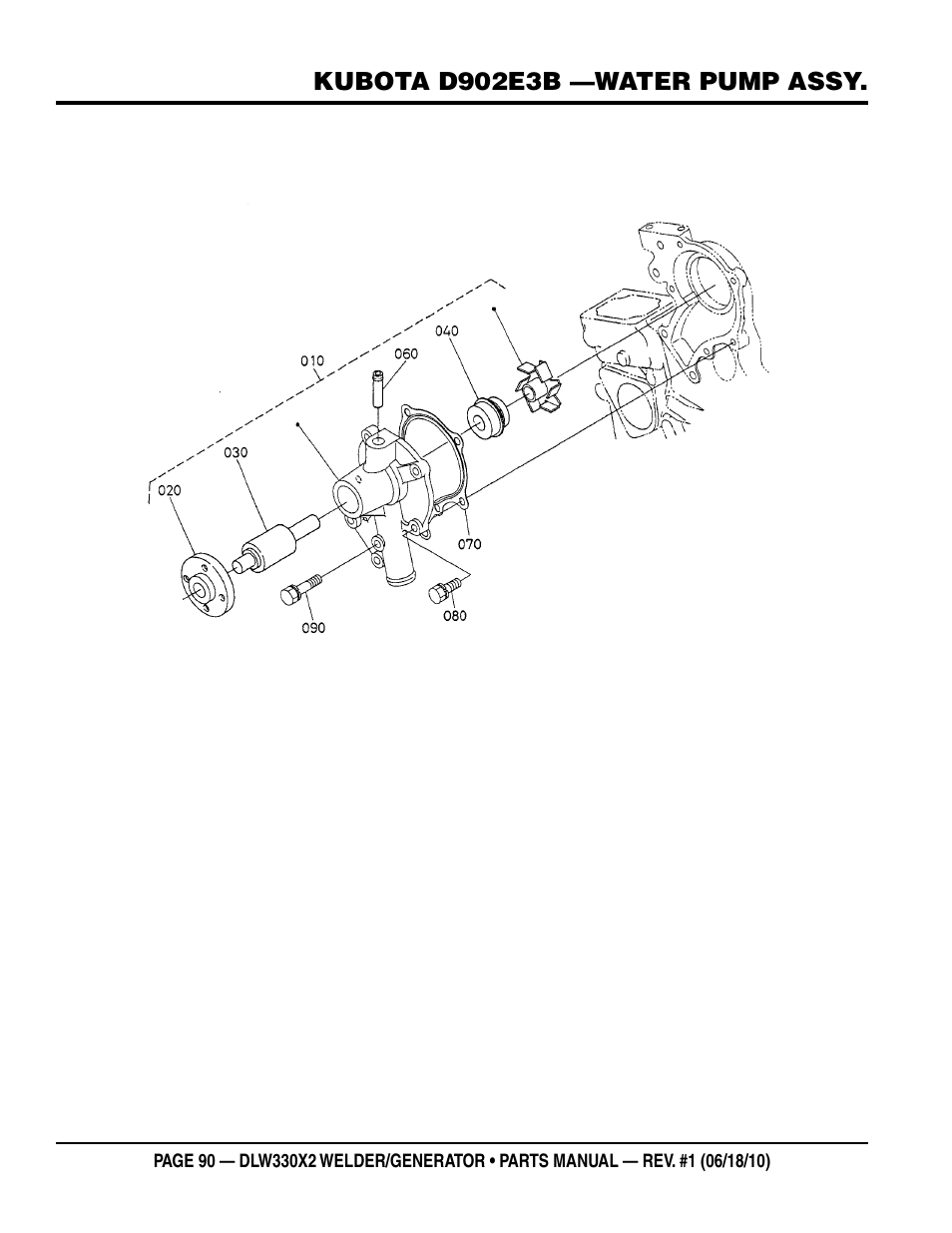 Multiquip  WElDEr/gEnEratOr (KuBOta D902E3BWDDE2 DIEsEl EngInE) DlW330X2 User Manual | Page 90 / 118