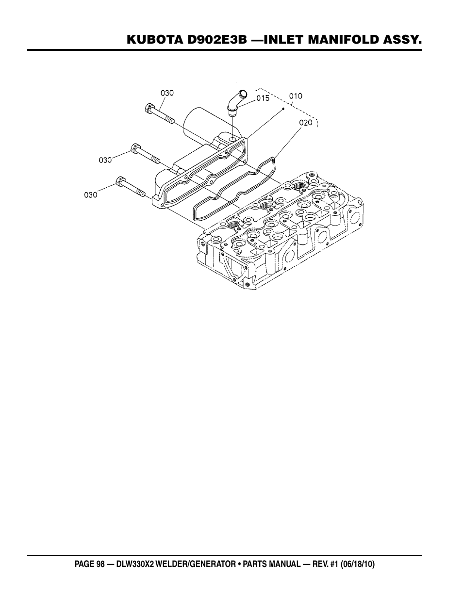 Multiquip  WElDEr/gEnEratOr (KuBOta D902E3BWDDE2 DIEsEl EngInE) DlW330X2 User Manual | Page 98 / 118