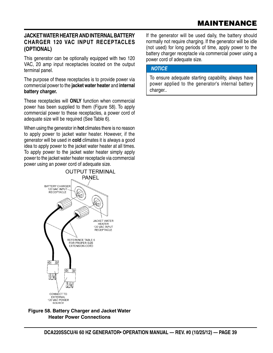 Maintenance | Multiquip 60 Hz Generator DCA220SSCU User Manual | Page 39 / 90