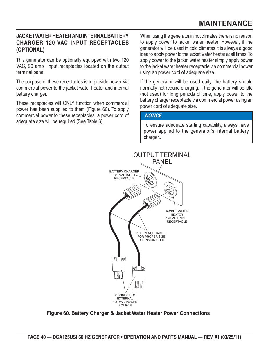 Maintenance | Multiquip MQ Power 60 HZ Generator DCA125USI User Manual | Page 40 / 90