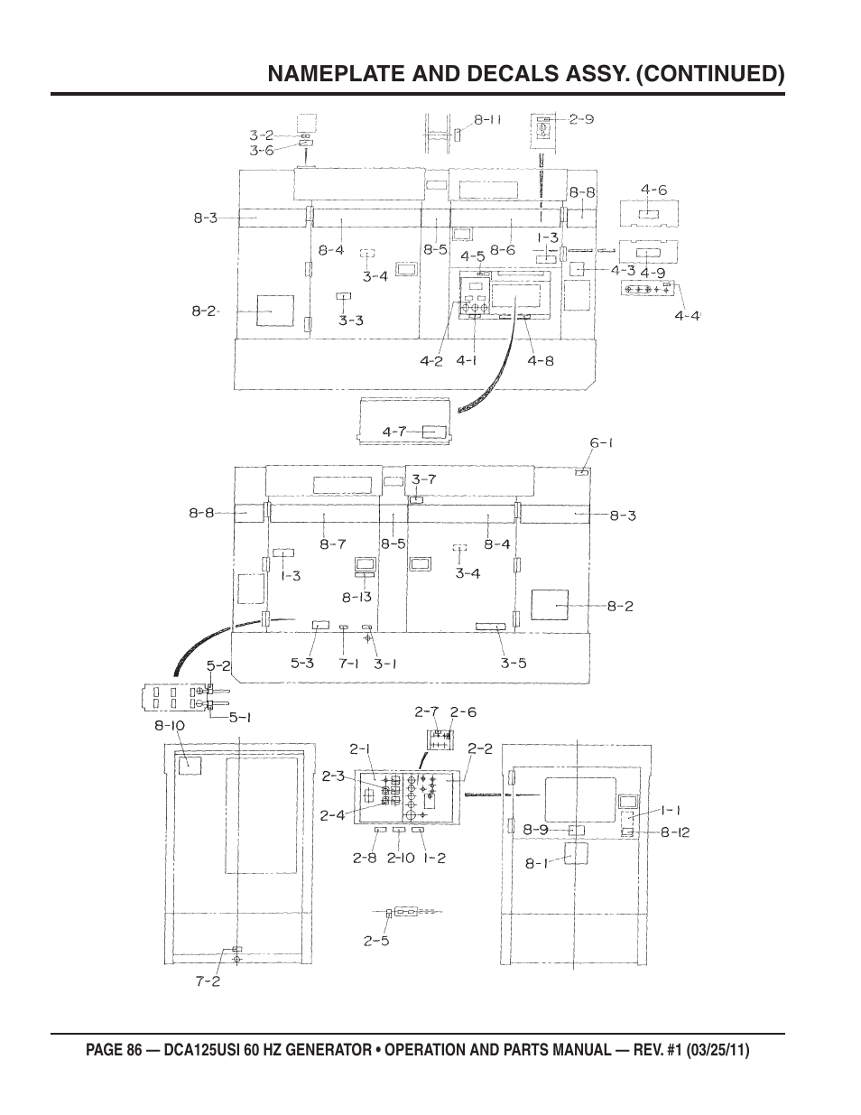 Multiquip MQ Power 60 HZ Generator DCA125USI User Manual | Page 86 / 90