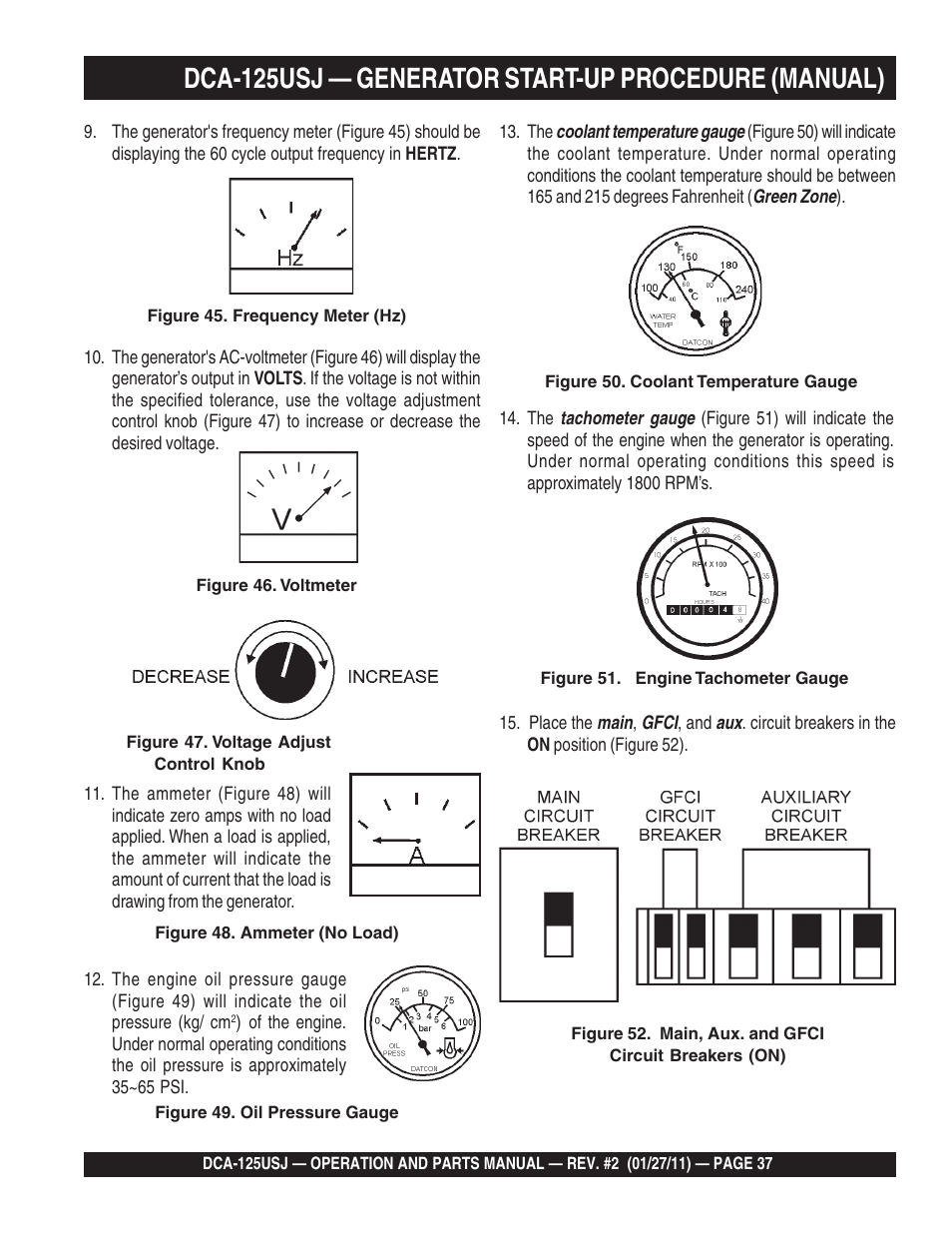 Multiquip MQ Power 60 Hz Generator DCA125USJ User Manual | Page 37 / 84