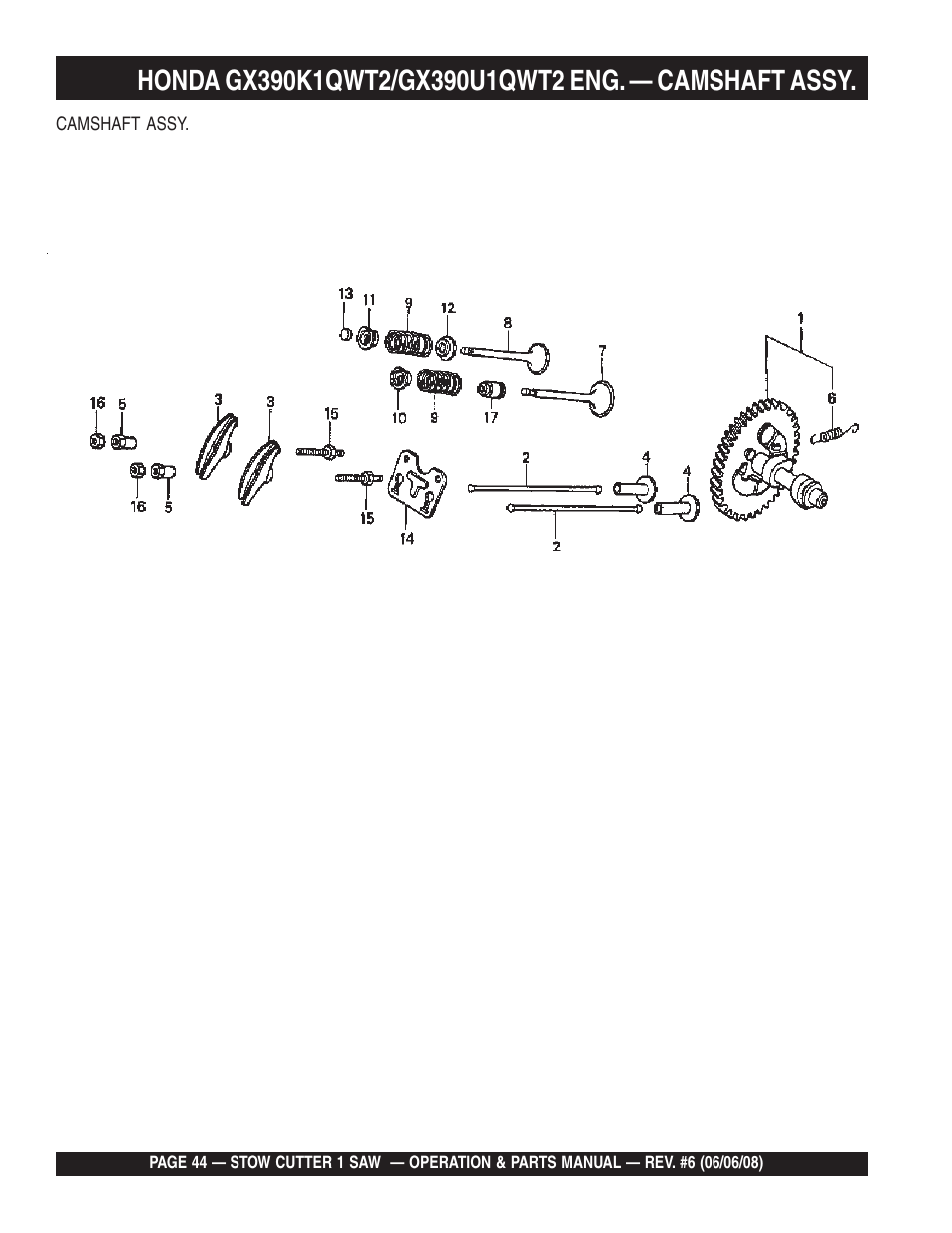 Multiquip Cutter 1 Concrete/Asphalt Saw CD605E16 (5 HP Electric Motor) User Manual | Page 44 / 76