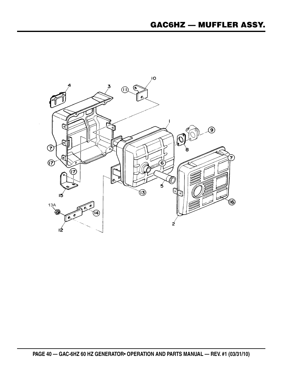 Multiquip pOrtable generatOr (HOnda gX340 gasOline engine) gaC6HZ User Manual | Page 40 / 84