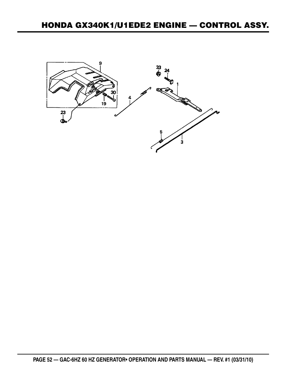 Multiquip pOrtable generatOr (HOnda gX340 gasOline engine) gaC6HZ User Manual | Page 52 / 84
