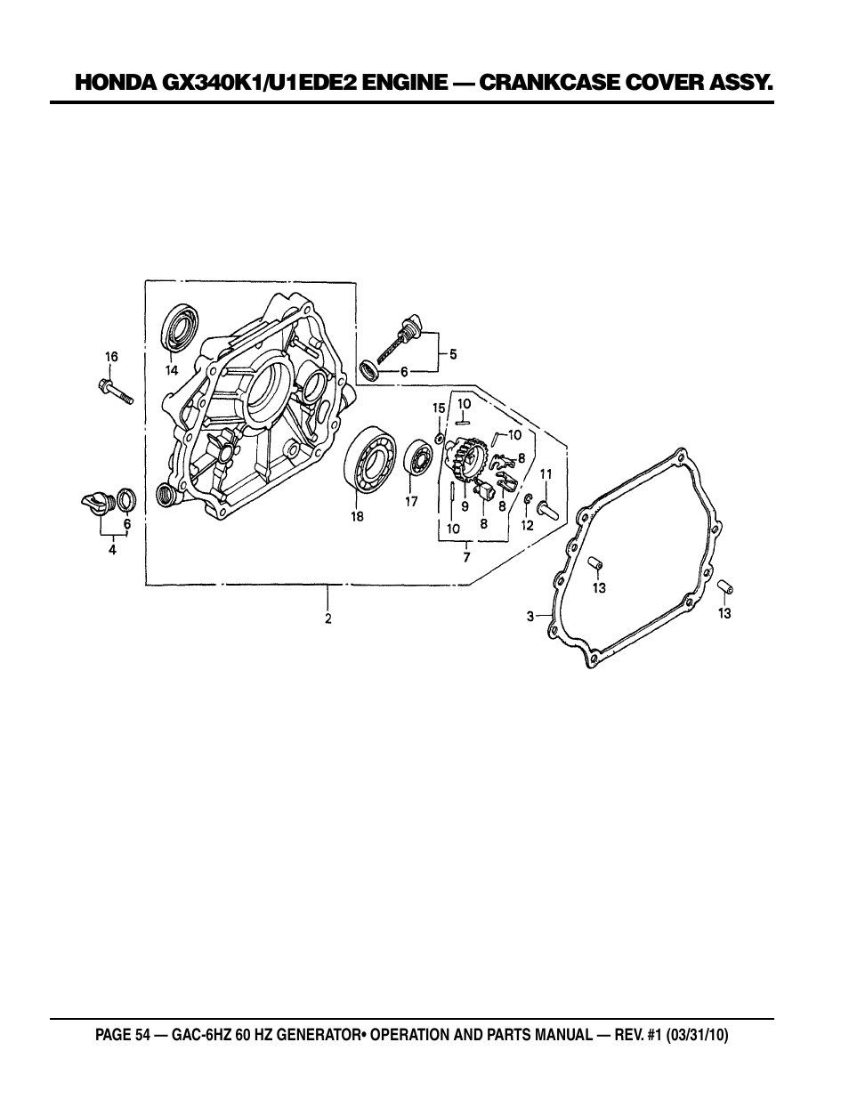 Multiquip pOrtable generatOr (HOnda gX340 gasOline engine) gaC6HZ User Manual | Page 54 / 84