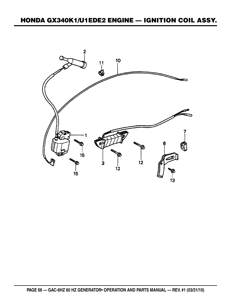 Multiquip pOrtable generatOr (HOnda gX340 gasOline engine) gaC6HZ User Manual | Page 66 / 84