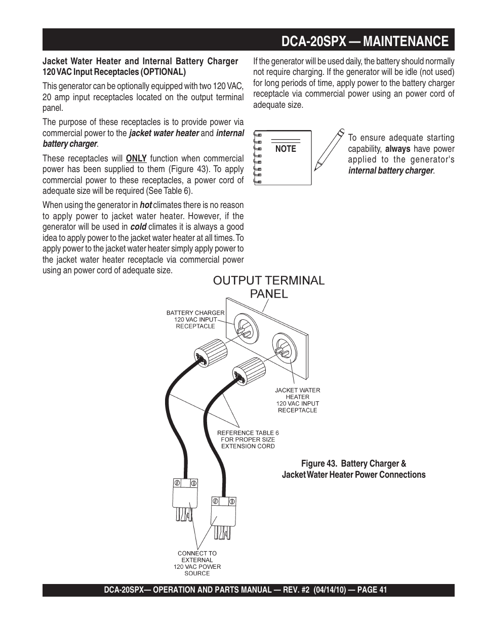 1dca-20spx — maintenance | Multiquip WHISPERWATT SERIES DCA-20SPX User Manual | Page 41 / 84