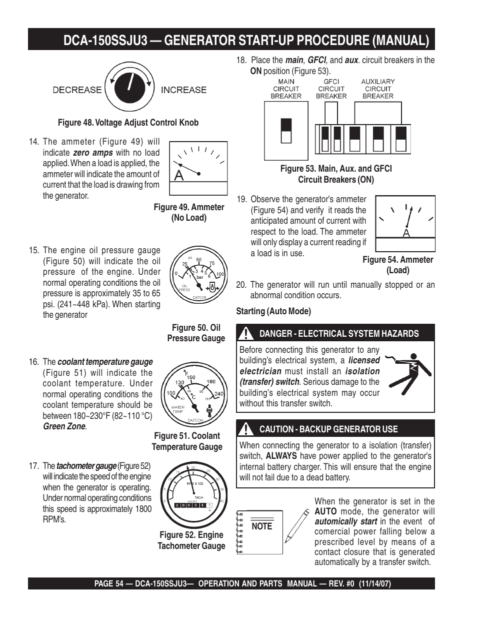 Multiquip MQ Power Whisperwatt 60 Hz Generator DCA-150SSJU3 User Manual | Page 54 / 104