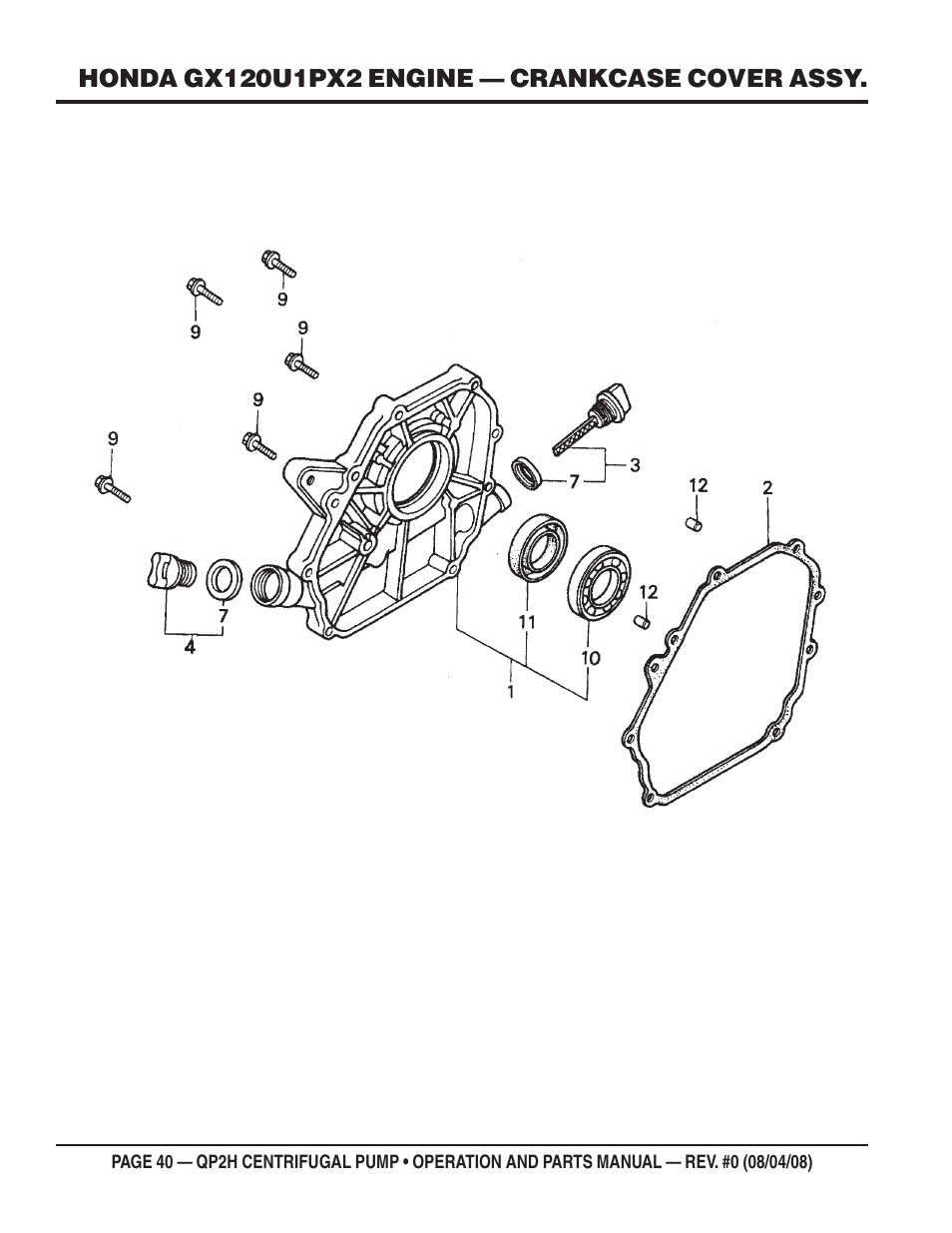 Multiquip CENTRIFUGAL PUMP QP2H User Manual | Page 40 / 68