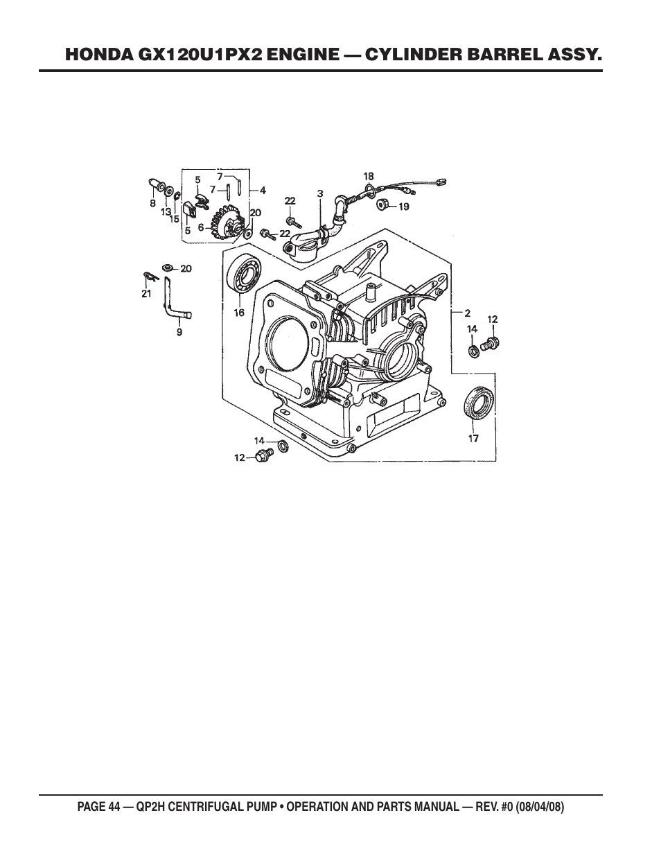 Multiquip CENTRIFUGAL PUMP QP2H User Manual | Page 44 / 68