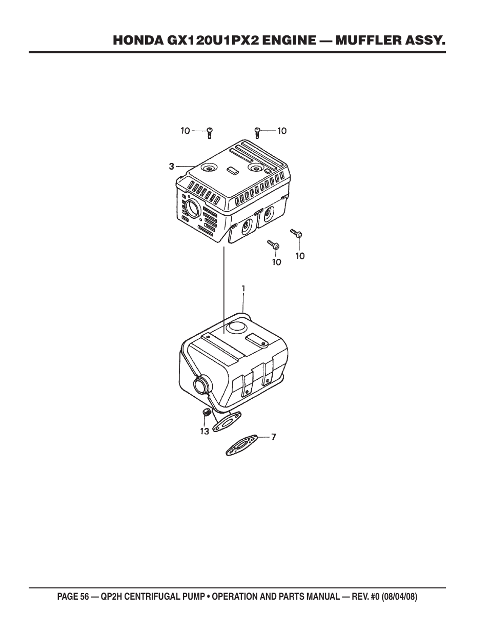 Multiquip CENTRIFUGAL PUMP QP2H User Manual | Page 56 / 68