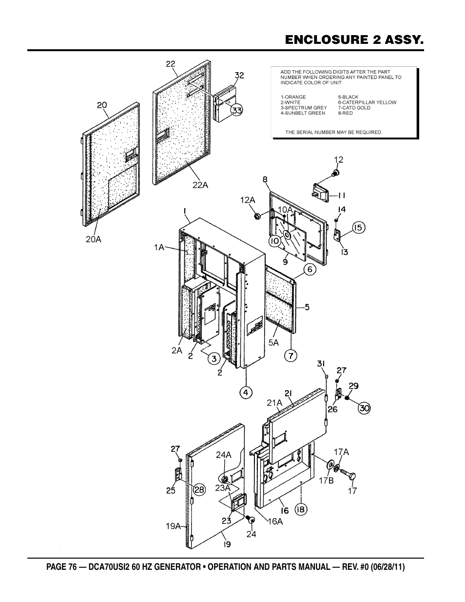Multiquip Power Whisperwatt Series 60HZ Generator DCA70USI2 User Manual | Page 76 / 84