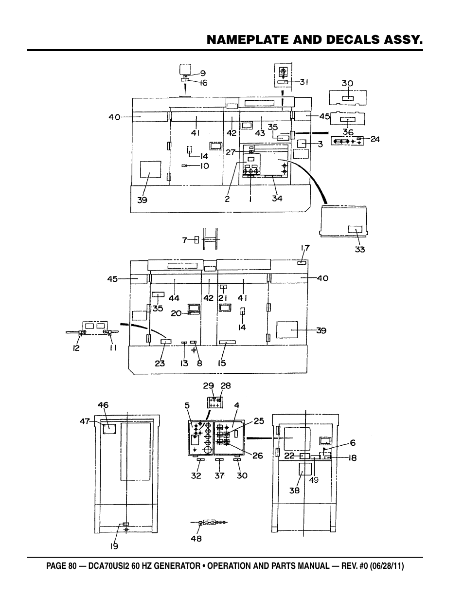 Multiquip Power Whisperwatt Series 60HZ Generator DCA70USI2 User Manual | Page 80 / 84