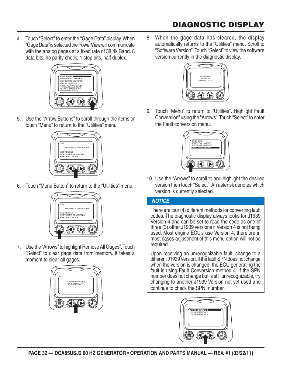 Diagnostic display | Multiquip MQ MultiQuip Power DCA85USJ2 User Manual | Page 32 / 102
