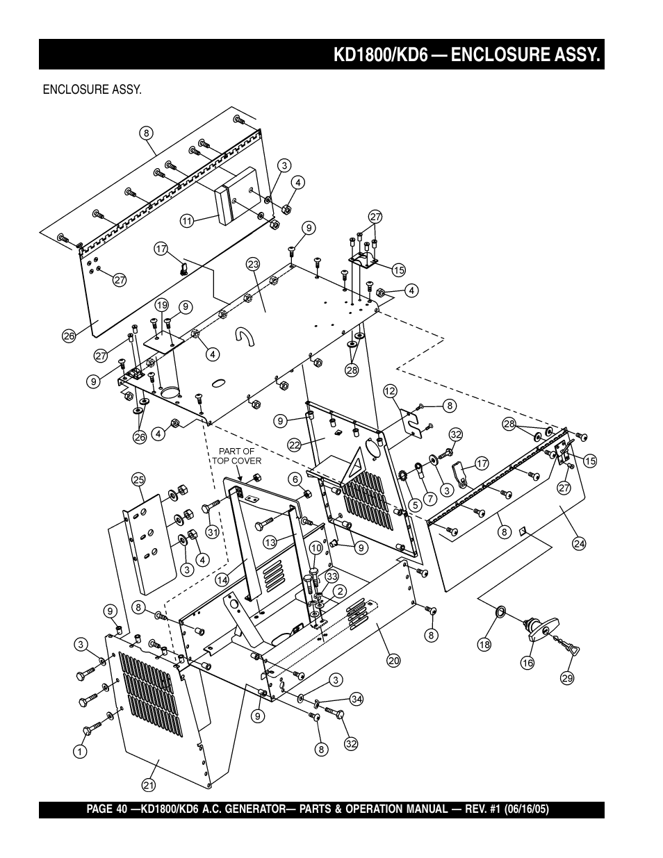 Multiquip A.C. Generator Used with MLT Series Modular Light Towers KD6 User Manual | Page 40 / 134