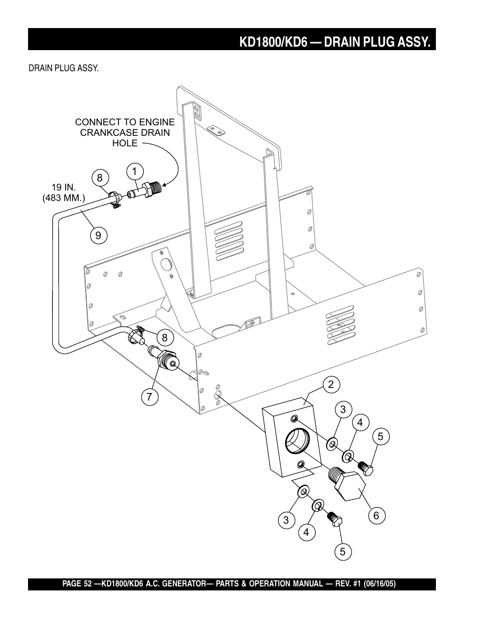 Multiquip A.C. Generator Used with MLT Series Modular Light Towers KD6 User Manual | Page 52 / 134