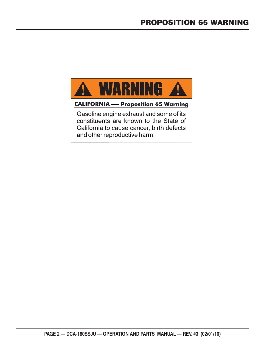 Multiquip 60Hz Generator DCA180SSJU User Manual | Page 2 / 106