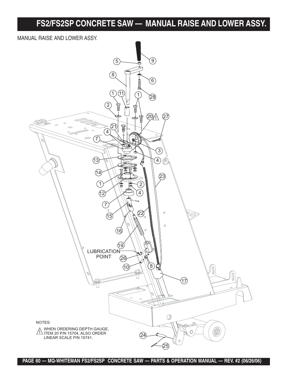 Multiquip Whiteman Concrete Saw FS2 User Manual | Page 60 / 78