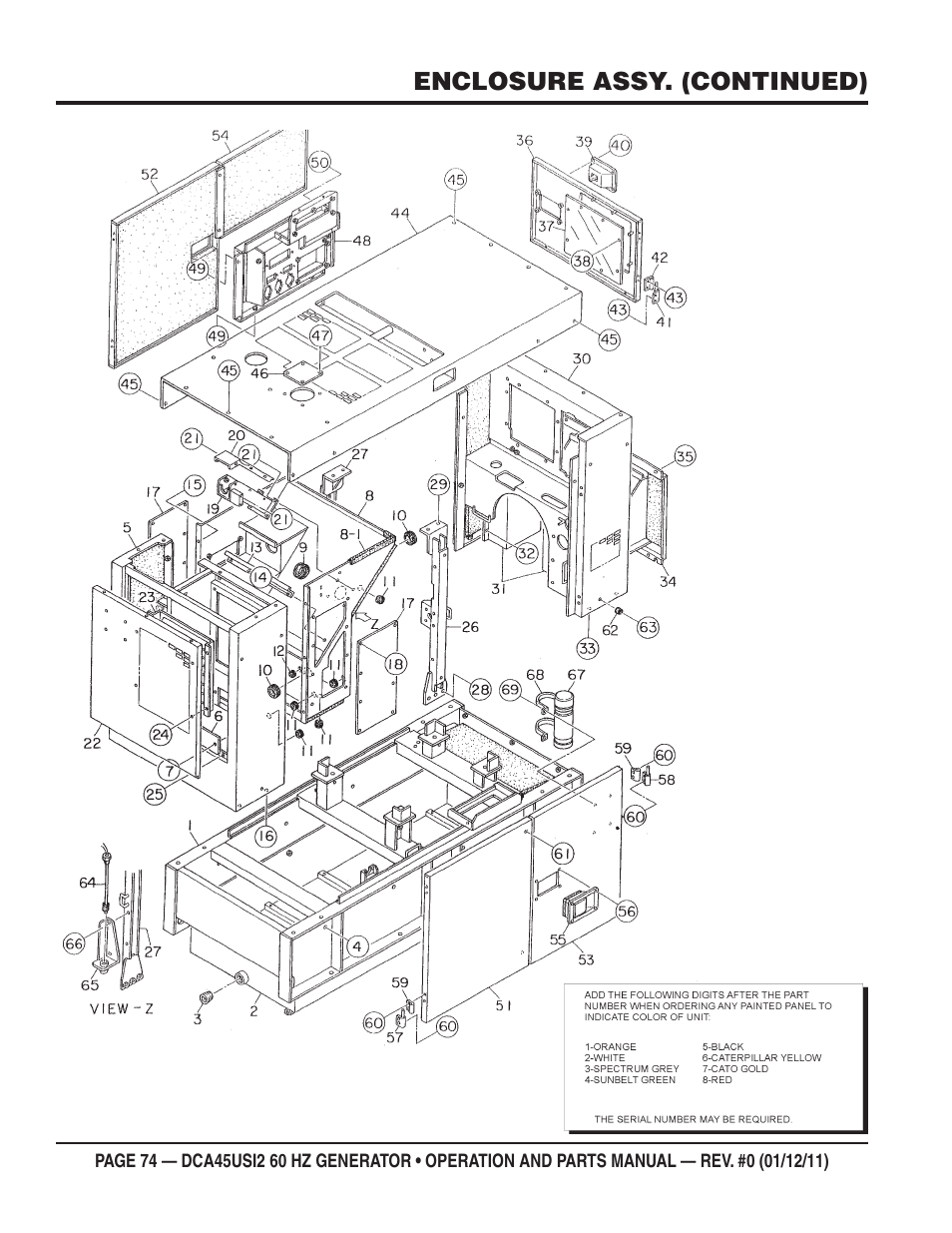 Multiquip 60Hz Whisperwatt Generator DCA45USI2 User Manual | Page 74 / 82