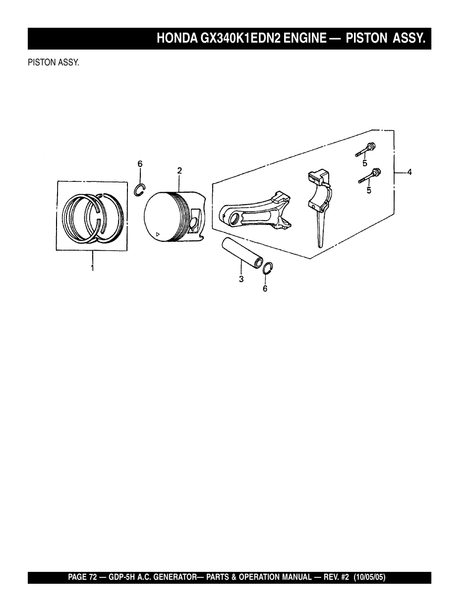 Multiquip High Cycle Generator GDP-5H User Manual | Page 72 / 82