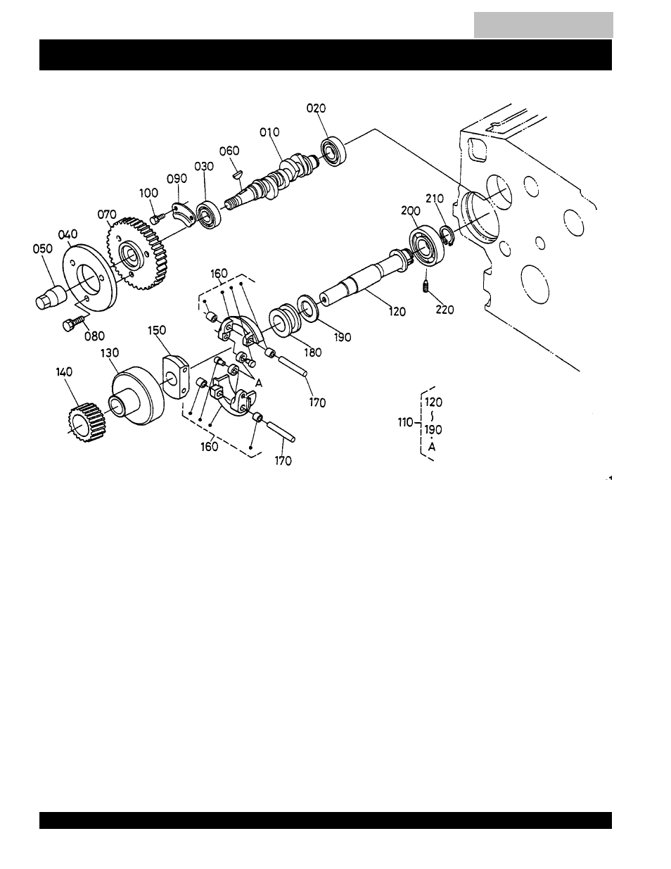 Fuel camshaft assembly -101, Kubota v1205b --- fuel camshaft assy | Multiquip MQ Power Duelweld Welder/Ac Generator BLW-400SSW User Manual | Page 100 / 138