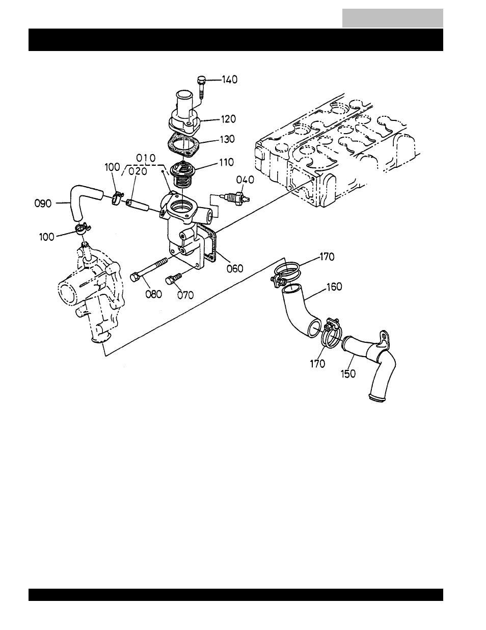 Water flange assembly -113, Kubota v1205b --- water flange assy | Multiquip MQ Power Duelweld Welder/Ac Generator BLW-400SSW User Manual | Page 112 / 138