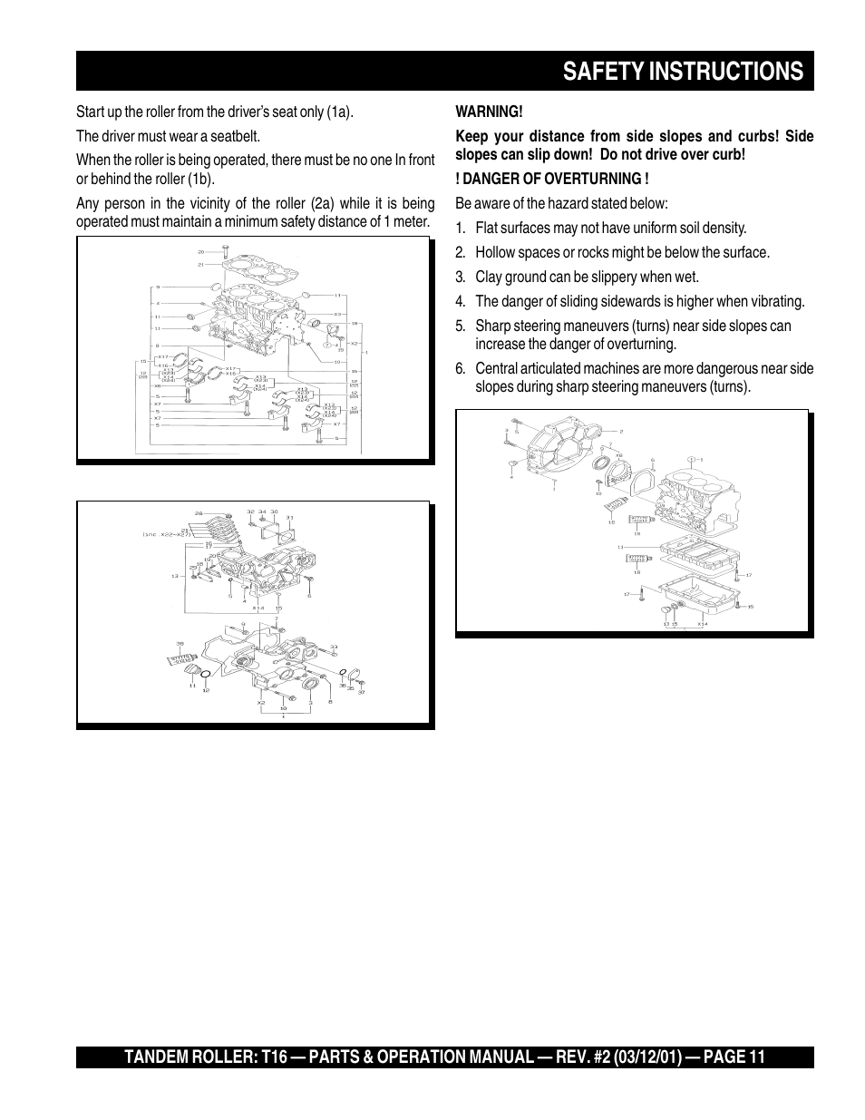 Safety instructions | Multiquip Rammax Tandem Vibratory Roller T16 User Manual | Page 11 / 178