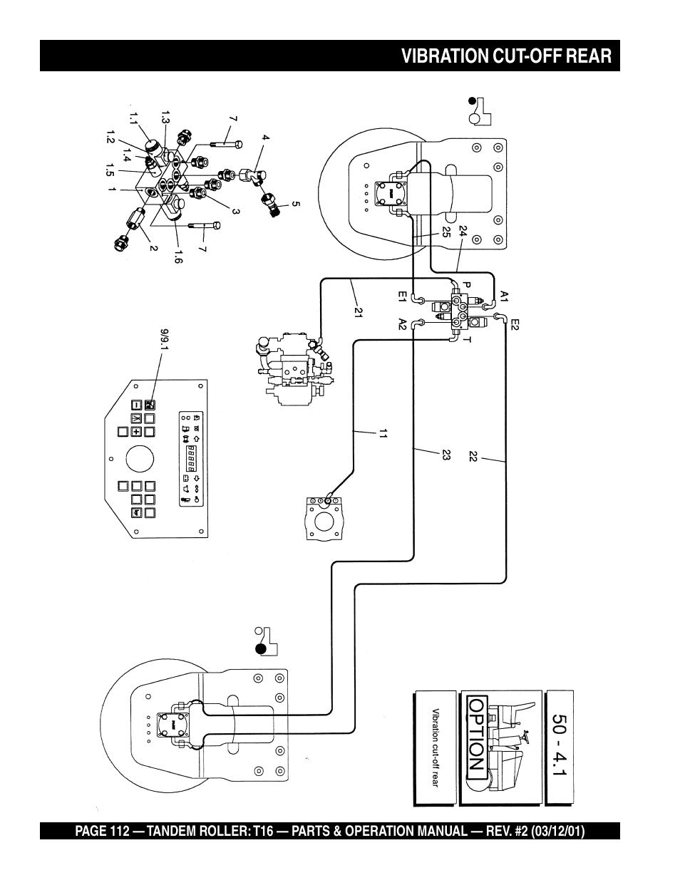 Vibration cut-off rear | Multiquip Rammax Tandem Vibratory Roller T16 User Manual | Page 112 / 178