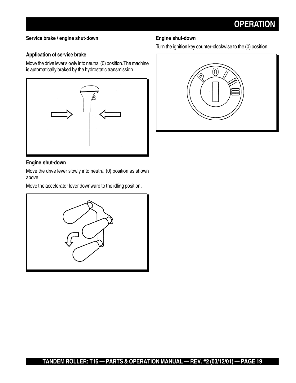 Operation | Multiquip Rammax Tandem Vibratory Roller T16 User Manual | Page 19 / 178