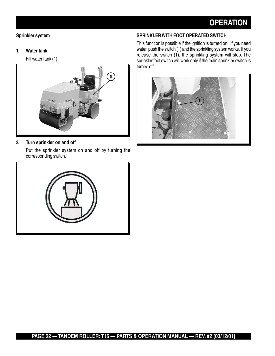 Operation | Multiquip Rammax Tandem Vibratory Roller T16 User Manual | Page 22 / 178