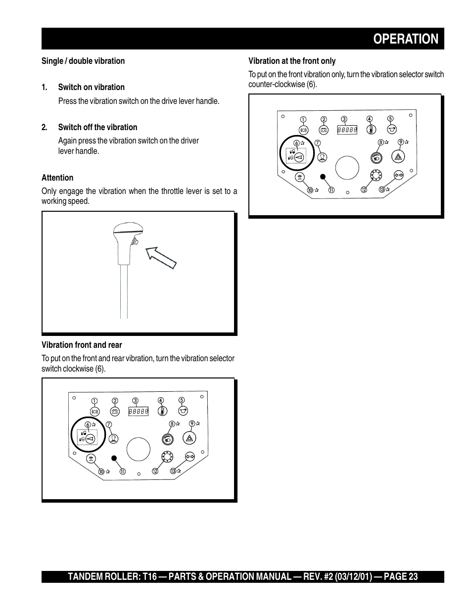 Operation | Multiquip Rammax Tandem Vibratory Roller T16 User Manual | Page 23 / 178