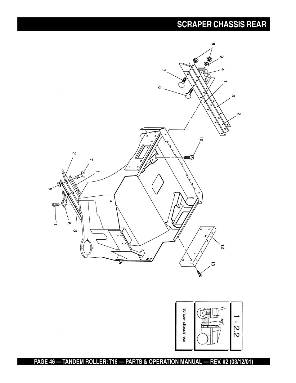 Scraper chassis rear | Multiquip Rammax Tandem Vibratory Roller T16 User Manual | Page 46 / 178