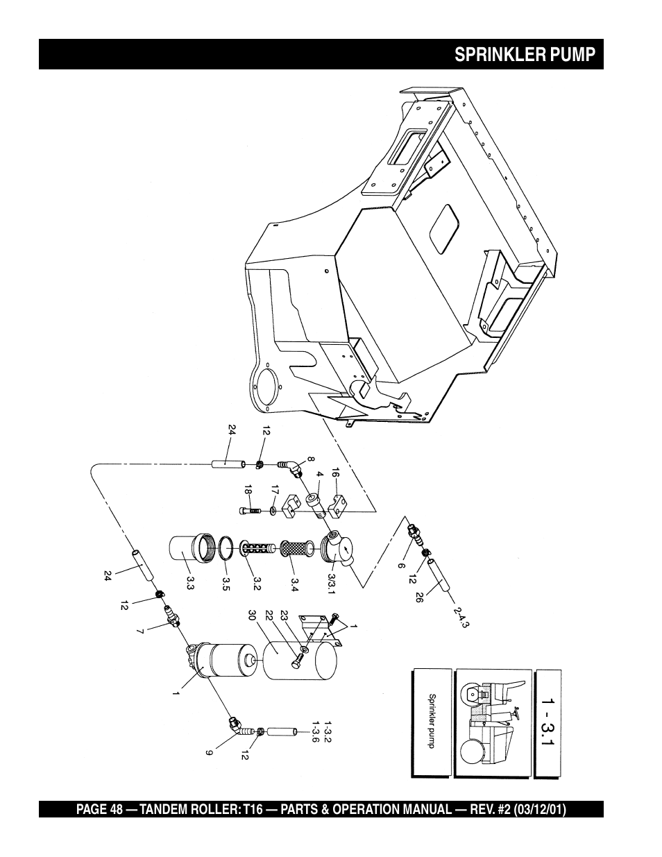 Sprinkler pump | Multiquip Rammax Tandem Vibratory Roller T16 User Manual | Page 48 / 178