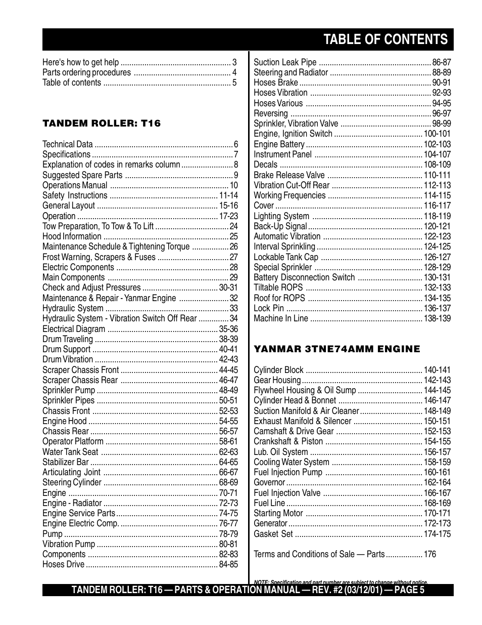 Multiquip Rammax Tandem Vibratory Roller T16 User Manual | Page 5 / 178