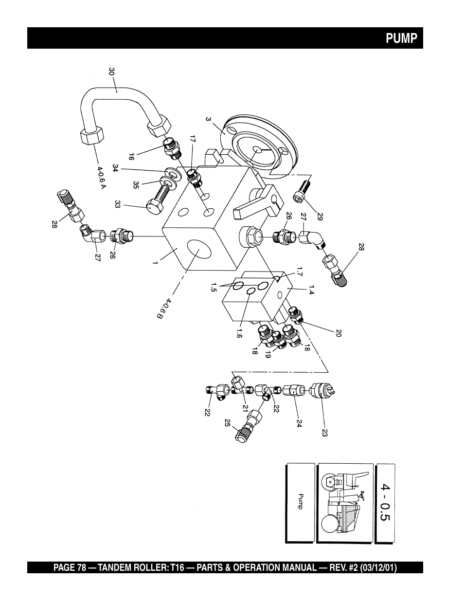 Pump | Multiquip Rammax Tandem Vibratory Roller T16 User Manual | Page 78 / 178