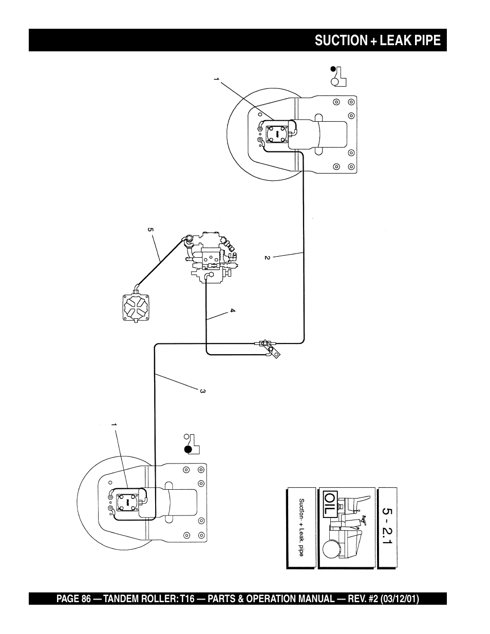 Suction + leak pipe | Multiquip Rammax Tandem Vibratory Roller T16 User Manual | Page 86 / 178