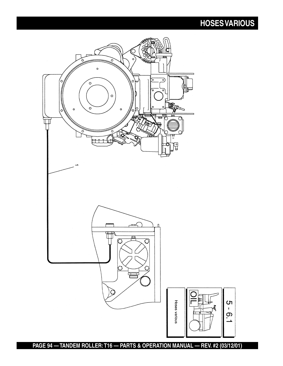 Hoses various | Multiquip Rammax Tandem Vibratory Roller T16 User Manual | Page 94 / 178