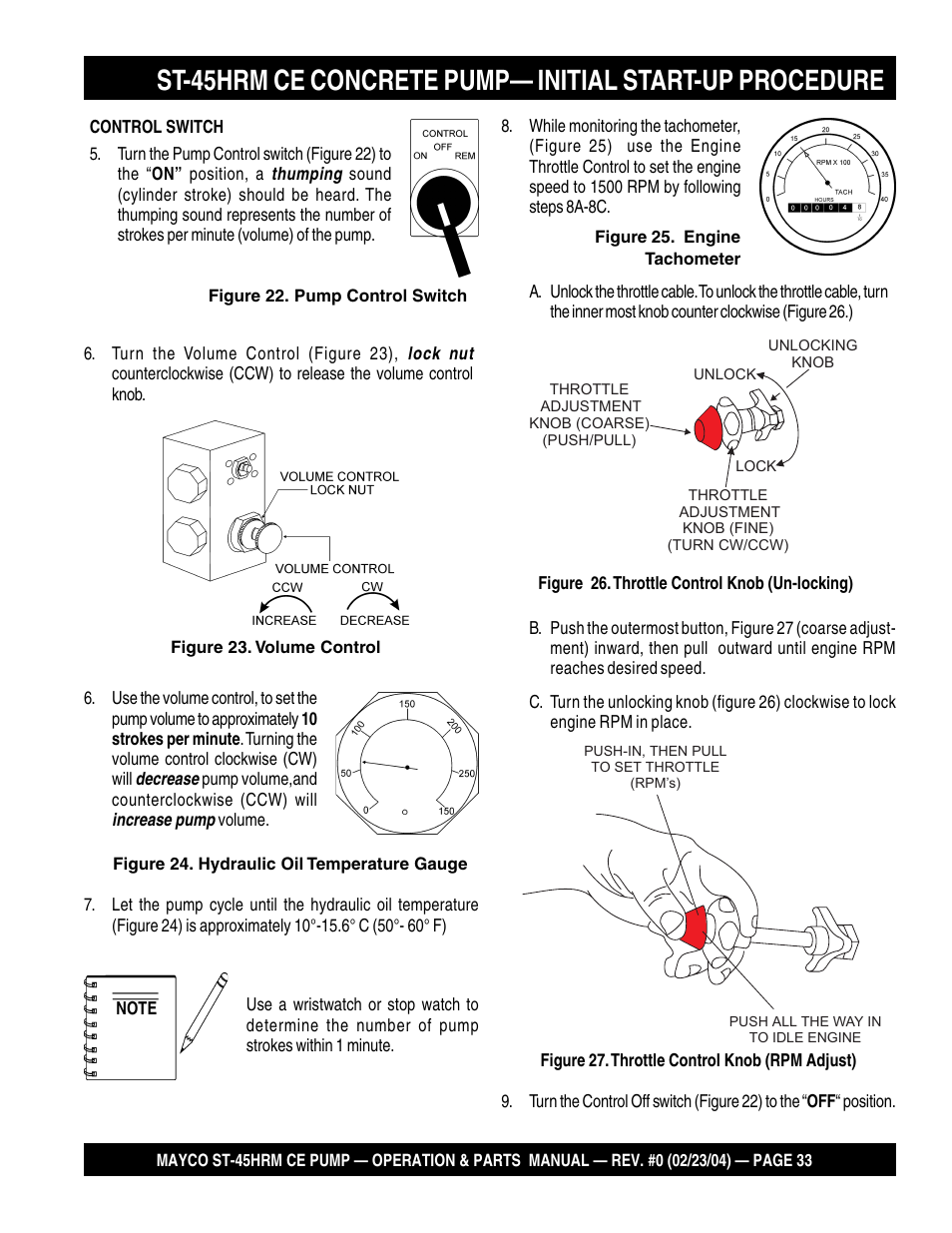 Multiquip Mayco Structural Concrete Pump ST-45HRM CE User Manual | Page 33 / 140