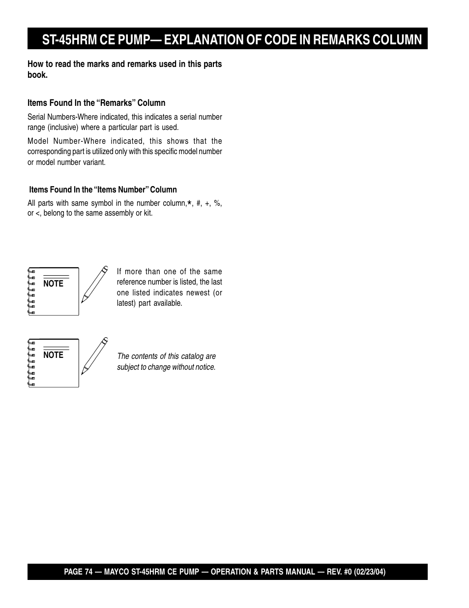 Multiquip Mayco Structural Concrete Pump ST-45HRM CE User Manual | Page 74 / 140