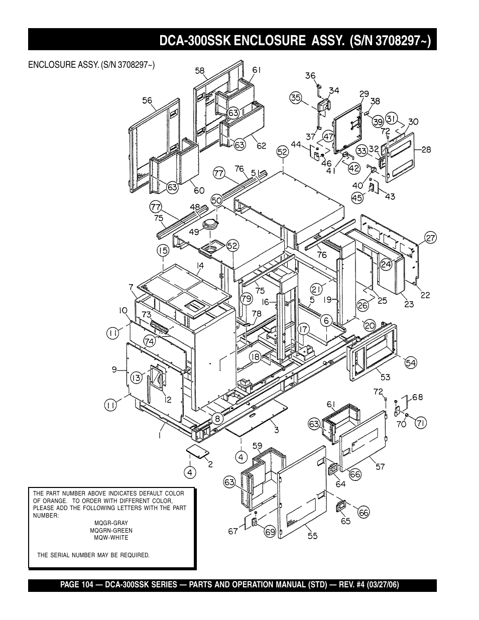 Multiquip MQPower Whisperwatt Series DCA-300SSK User Manual | Page 104 / 122