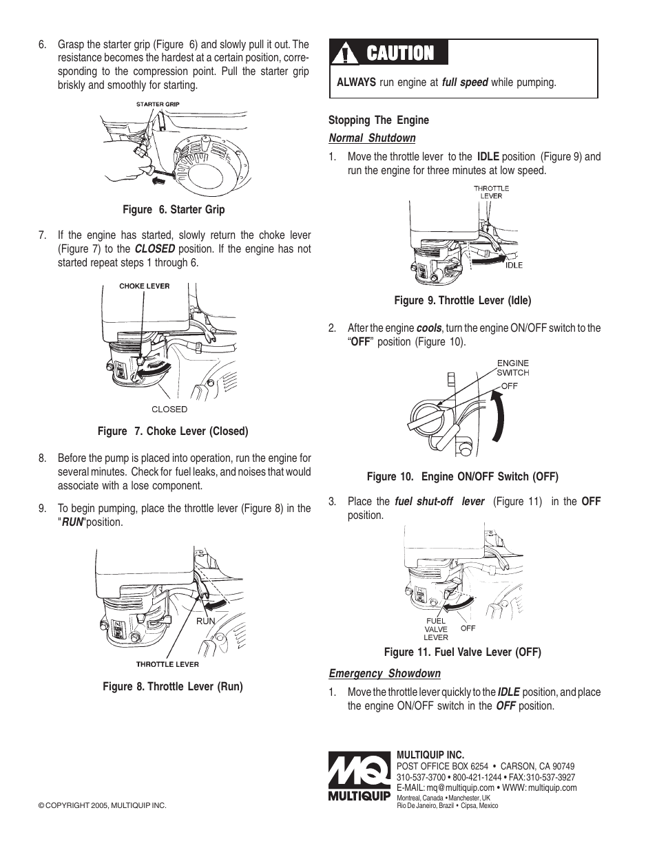 Caution | Multiquip Pump QP-3TH User Manual | Page 2 / 2